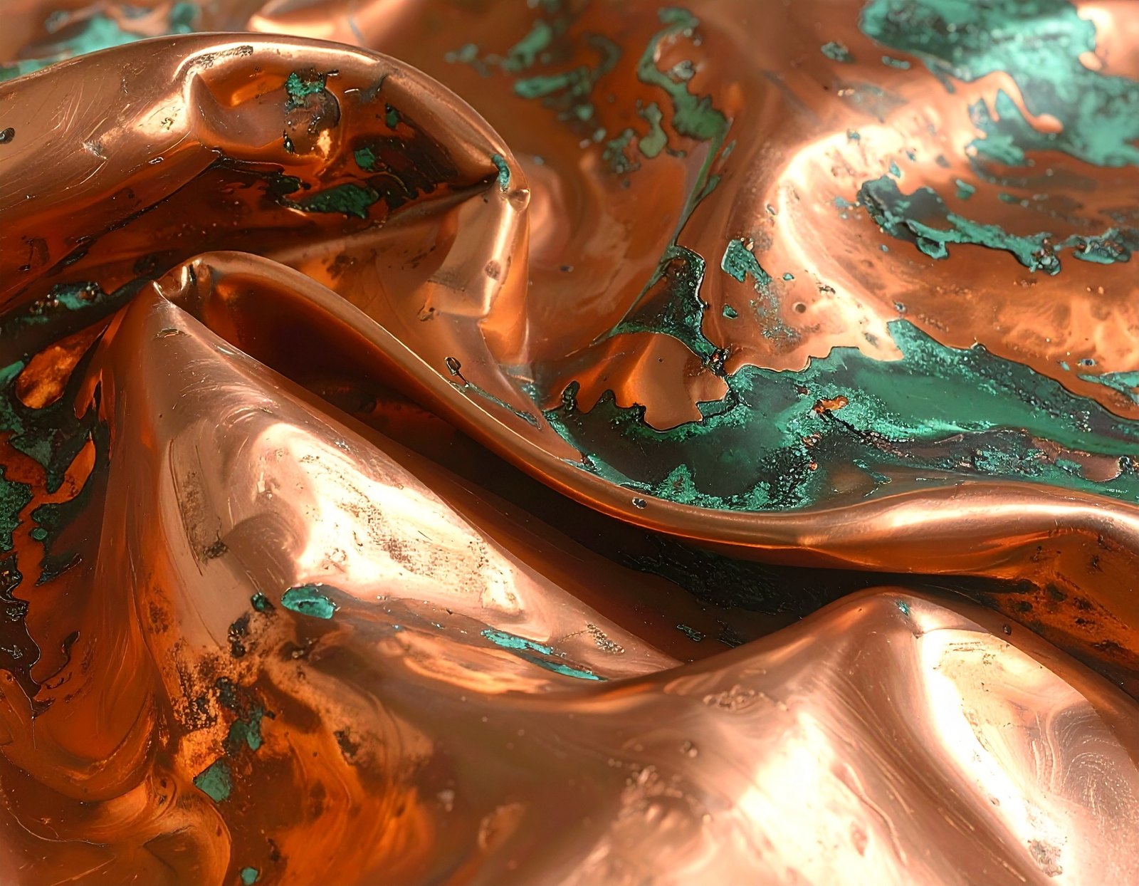 Kupfer mit türkiser Patina