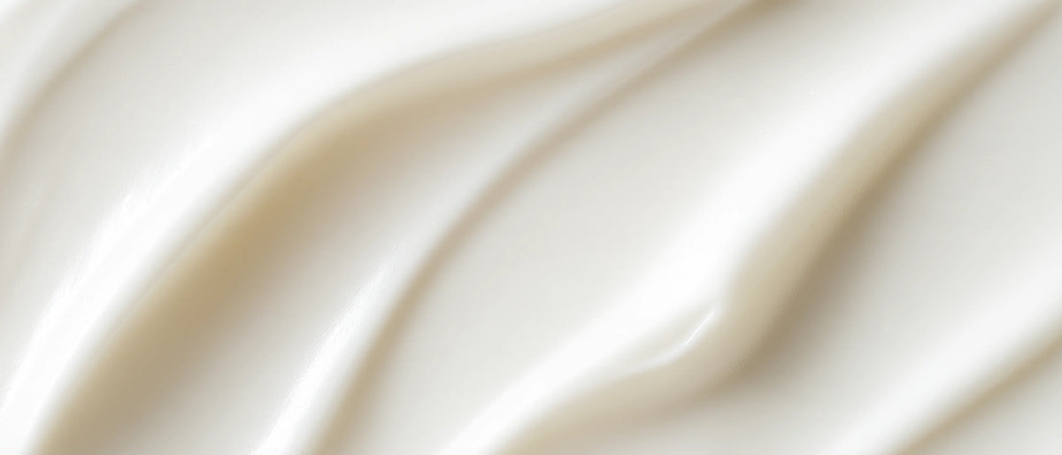 Close up of rich white cream in soft ripples